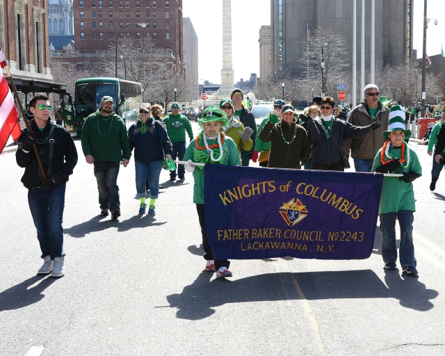 The Knight of Columbus Father Baker Council always have a good showing at the 2016 St. Patrick's Day Parade.