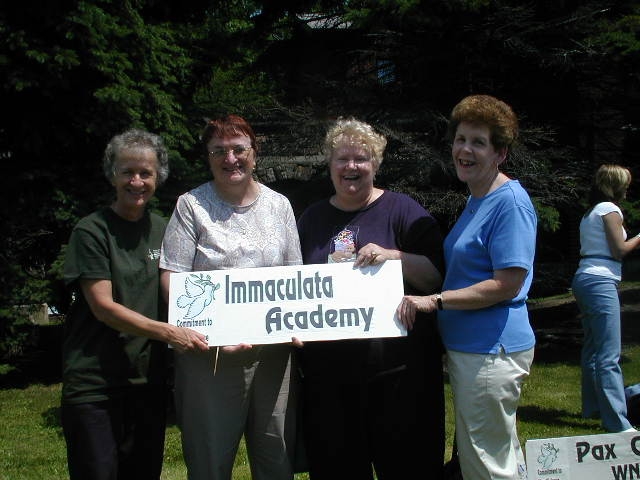 Sr. Karen Klimczak with other supporters of Bissonette House.