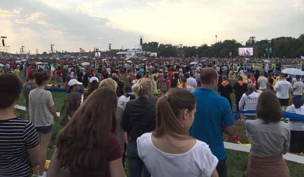 An estimated 200,000 pilgrims attended the opening Mass for World Youth Day 2016.  The Mass, celebrated by Cardinal Stanislaw Dziwisz and dozens of other clergy, took place in Krakow's Blonia Park on July 26. (Patrick J. Buechi/Staff)