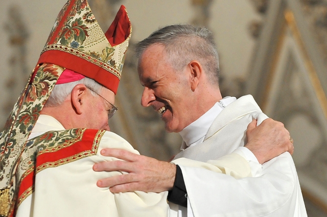 Father John Stanton is ordained to the priesthood by Bishop Richard J. Malone during ceremonies at St. Joseph Cathedral on June 1, 2013.