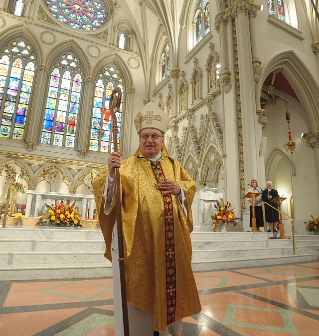 Bishop Edward U. Kmiec celebrates his Golden Jubilee Mass at St. Joseph Cathedral commemorating the 50th anniversary of his ordination to the priesthood.